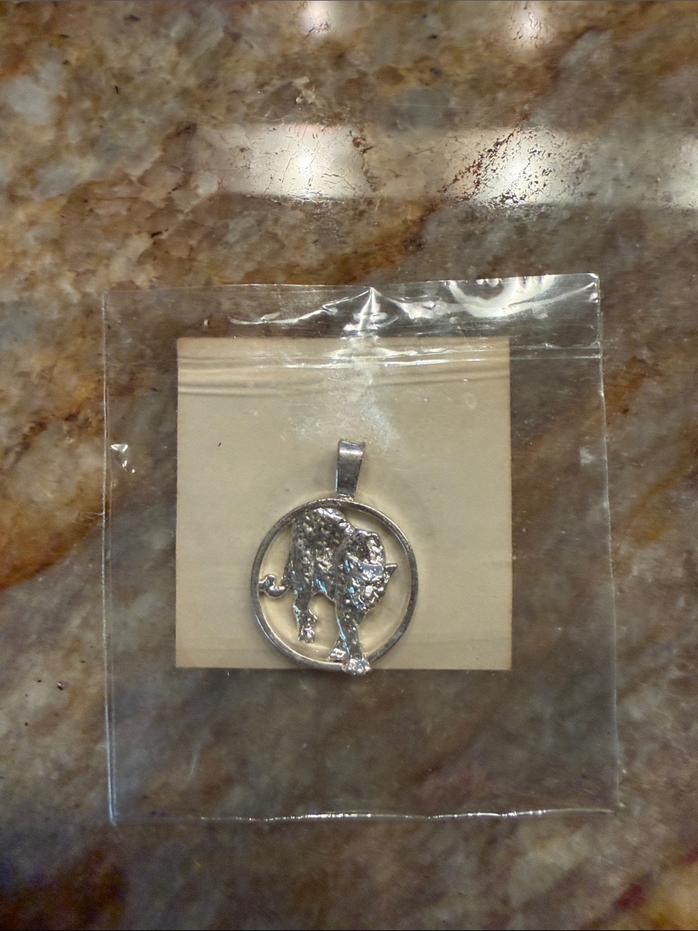 EFFY Sterling Silver Full-Body Tiger  Circle Pendant
